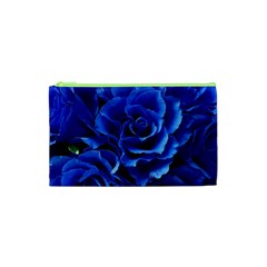 Blue Roses Flowers Plant Romance Blossom Bloom Nature Flora Petals Cosmetic Bag (xs) by pakminggu