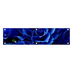 Blue Roses Flowers Plant Romance Blossom Bloom Nature Flora Petals Banner And Sign 4  X 1  by pakminggu