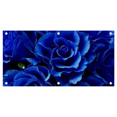 Blue Roses Flowers Plant Romance Blossom Bloom Nature Flora Petals Banner And Sign 4  X 2  by pakminggu