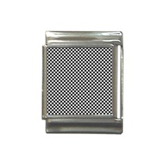 Black And White Checkerboard Background Board Checker Italian Charm (13mm) by pakminggu