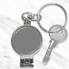 Black And White Checkerboard Background Board Checker Nail Clippers Key Chain by pakminggu