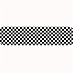 Black And White Checkerboard Background Board Checker Large Bar Mat by pakminggu