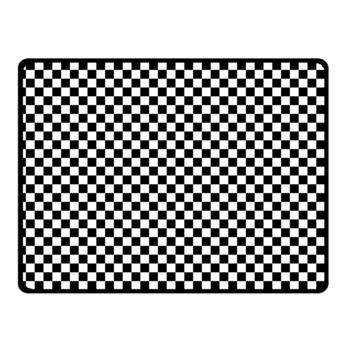 Black And White Checkerboard Background Board Checker Fleece Blanket (Small)