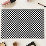 Black And White Checkerboard Background Board Checker Cosmetic Bag (XXL) Back