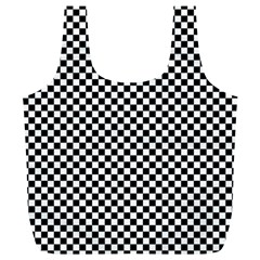 Black And White Checkerboard Background Board Checker Full Print Recycle Bag (xl) by pakminggu