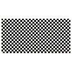 Black And White Checkerboard Background Board Checker Banner and Sign 8  x 4  Front