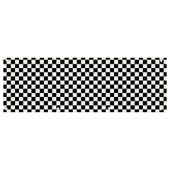 Black And White Checkerboard Background Board Checker Banner And Sign 9  X 3  by pakminggu