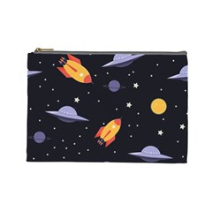 Cosmos Rockets Spaceships Ufos Cosmetic Bag (large)