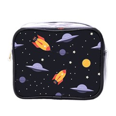 Cosmos Rockets Spaceships Ufos Mini Toiletries Bag (one Side) by pakminggu