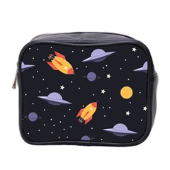 Cosmos Rockets Spaceships Ufos Mini Toiletries Bag (two Sides) by pakminggu