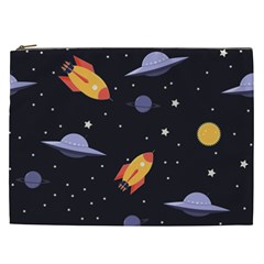 Cosmos Rockets Spaceships Ufos Cosmetic Bag (xxl)