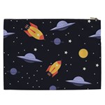 Cosmos Rockets Spaceships Ufos Cosmetic Bag (XXL) Back