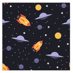 Cosmos Rockets Spaceships Ufos Square Satin Scarf (36  X 36 ) by pakminggu