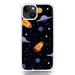 Cosmos Rockets Spaceships Ufos iPhone 14 TPU UV Print Case Front