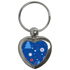 Christmas Pattern Tree Design Key Chain (heart) by pakminggu