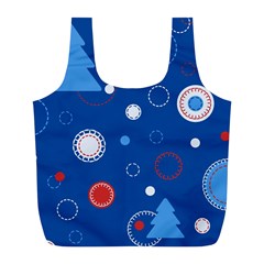 Christmas Pattern Tree Design Full Print Recycle Bag (l) by pakminggu