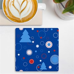 Christmas Pattern Tree Design Uv Print Square Tile Coaster  by pakminggu