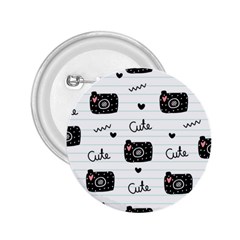 Cute Cameras Doodles Hand Drawn 2 25  Buttons by pakminggu