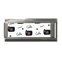 Cute Cameras Doodles Hand Drawn Superlink Italian Charm (9mm) by pakminggu