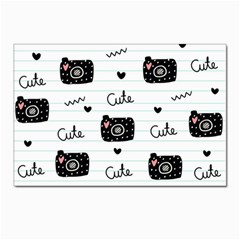 Cute Cameras Doodles Hand Drawn Postcard 4 x 6  (pkg Of 10) by pakminggu