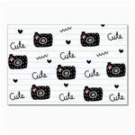 Cute Cameras Doodles Hand Drawn Postcard 4 x 6  (Pkg of 10) Front