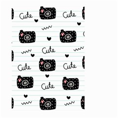 Cute Cameras Doodles Hand Drawn Large Garden Flag (two Sides) by pakminggu