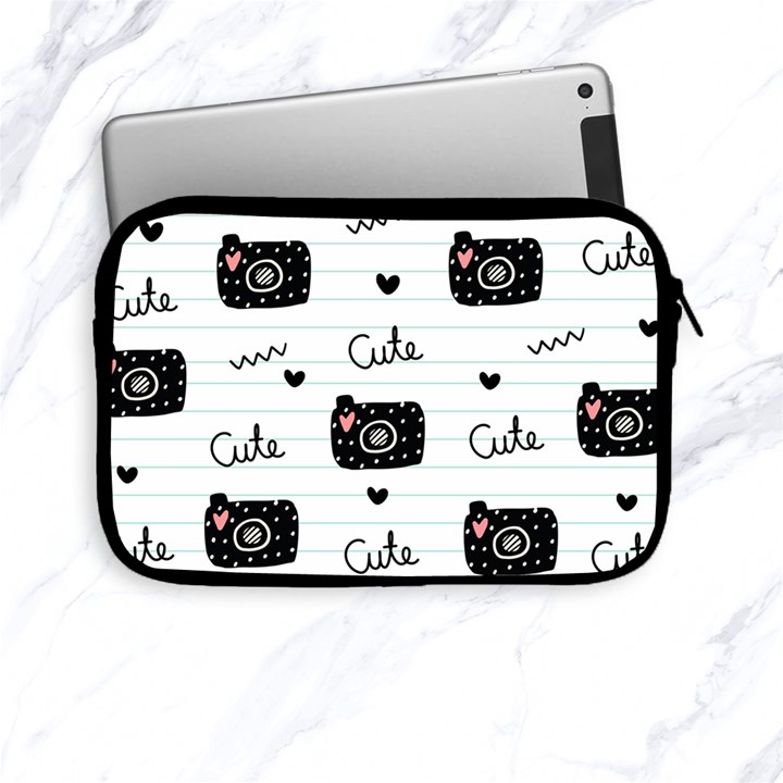 Cute Cameras Doodles Hand Drawn Apple iPad Mini Zipper Cases