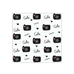 Cute Cameras Doodles Hand Drawn Satin Bandana Scarf 22  X 22  by pakminggu