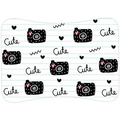 Cute Cameras Doodles Hand Drawn Velour Seat Head Rest Cushion