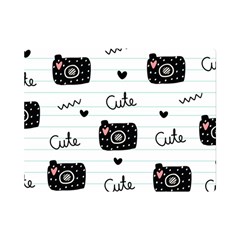 Cute Cameras Doodles Hand Drawn Premium Plush Fleece Blanket (mini) by pakminggu