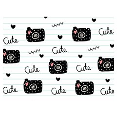 Cute Cameras Doodles Hand Drawn Premium Plush Fleece Blanket (extra Small)