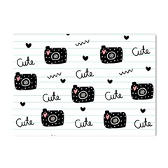 Cute Cameras Doodles Hand Drawn Crystal Sticker (a4) by pakminggu