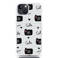 Cute Cameras Doodles Hand Drawn Iphone 13 Tpu Uv Print Case