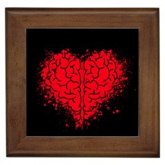 Heart Brain Mind Psychology Doubt Framed Tile by pakminggu