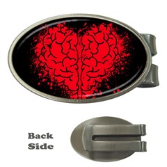 Heart Brain Mind Psychology Doubt Money Clips (oval)  by pakminggu