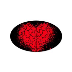 Heart Brain Mind Psychology Doubt Sticker (oval) by pakminggu