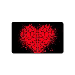 Heart Brain Mind Psychology Doubt Magnet (name Card) by pakminggu