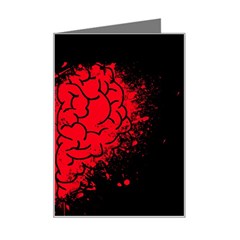 Heart Brain Mind Psychology Doubt Mini Greeting Card by pakminggu