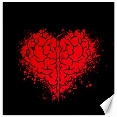 Heart Brain Mind Psychology Doubt Canvas 20  X 20  by pakminggu