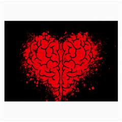 Heart Brain Mind Psychology Doubt Large Glasses Cloth (2 Sides) by pakminggu