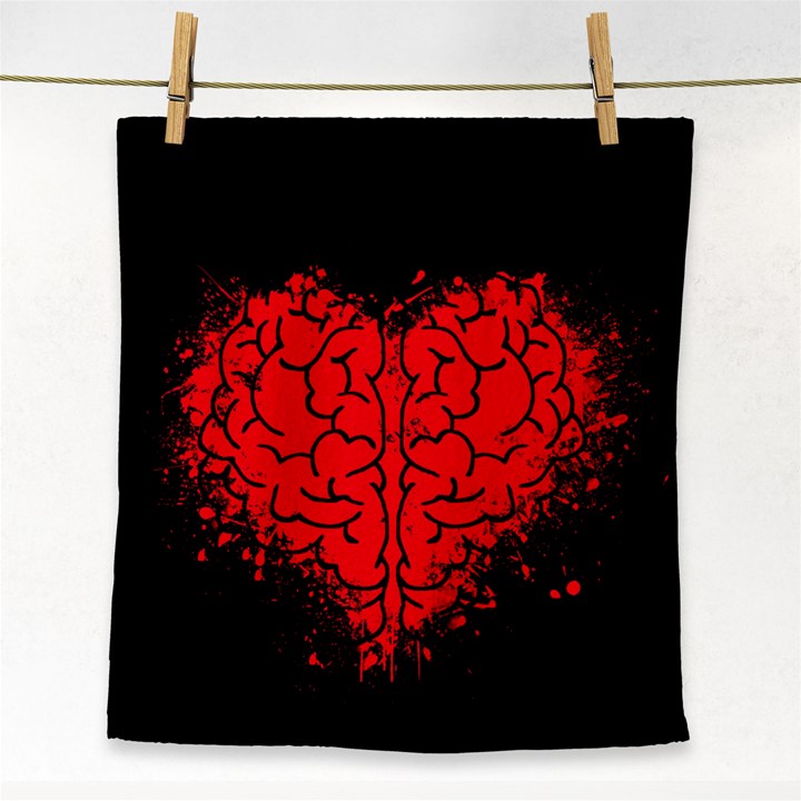 Heart Brain Mind Psychology Doubt Face Towel