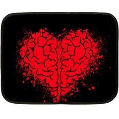 Heart Brain Mind Psychology Doubt Fleece Blanket (mini) by pakminggu