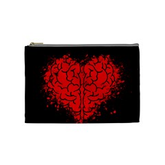 Heart Brain Mind Psychology Doubt Cosmetic Bag (medium)