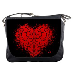 Heart Brain Mind Psychology Doubt Messenger Bag by pakminggu