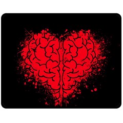 Heart Brain Mind Psychology Doubt Two Sides Fleece Blanket (medium) by pakminggu