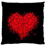 Heart Brain Mind Psychology Doubt Large Premium Plush Fleece Cushion Case (Two Sides) Front