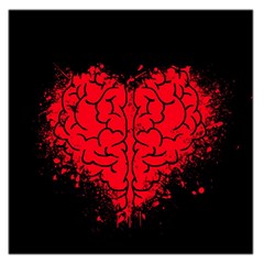 Heart Brain Mind Psychology Doubt Square Satin Scarf (36  X 36 ) by pakminggu