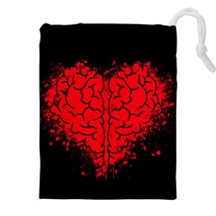 Heart Brain Mind Psychology Doubt Drawstring Pouch (4xl) by pakminggu