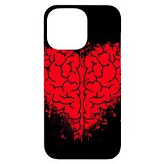 Heart Brain Mind Psychology Doubt Iphone 14 Pro Max Black Uv Print Case by pakminggu