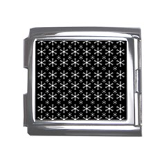 Snowflakes Background Pattern Mega Link Italian Charm (18mm)